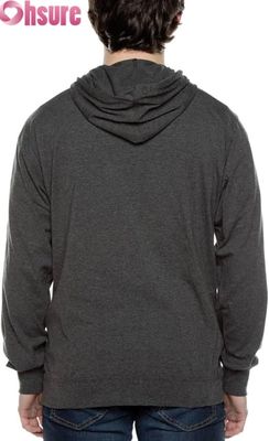 Custom Men's Sport Hoodie Winter Warm Pullover with Zipper and Printed Design