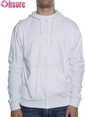 Custom Men's Sport Hoodie Winter Warm Pullover with Zipper and Printed Design