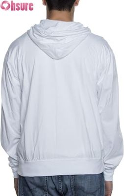 Custom Men's Sport Hoodie Winter Warm Pullover with Zipper and Printed Design