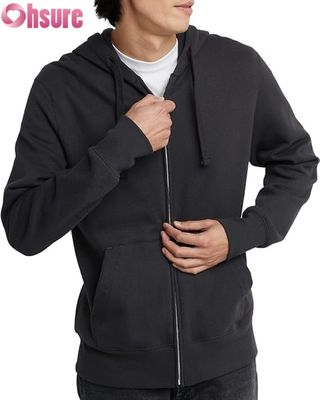 High Quality Custom Logo Men's Hoodie Sweat Pant Tracksuit Set Grey Solid Pattern Cotton Pockets Simple Plain Style