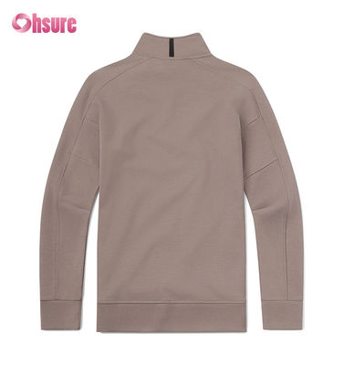 High Quality Custom Embroidery Men's Oversized French Terry Crew Neck Sweatshirt & Heavyweight Quarter Zip Hoodie Solid Pattern