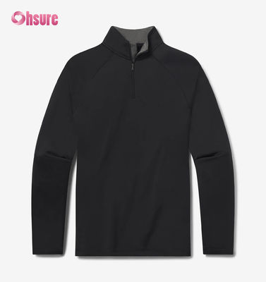 High Quality Custom Embroidery Oversized Men's Crew Neck Sweatshirt 2XL 100% Cotton French Terry Quarter Zip Hoodie
