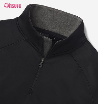 High Quality Custom Embroidery Oversized Men's Crew Neck Sweatshirt 2XL 100% Cotton French Terry Quarter Zip Hoodie