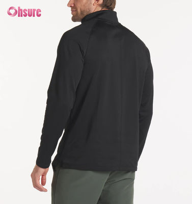 High Quality Custom Embroidery Oversized Men's Crew Neck Sweatshirt 2XL 100% Cotton French Terry Quarter Zip Hoodie