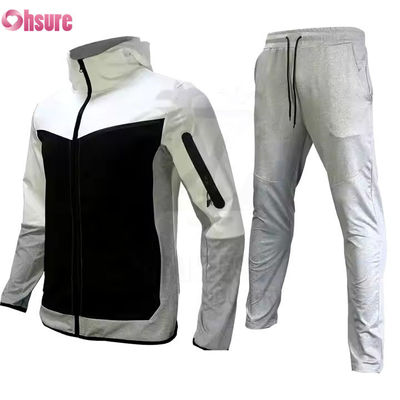 Custom Training Wear Sports 2 Pieces Sets Zipper Jogging Gym Two Piece Set for Men