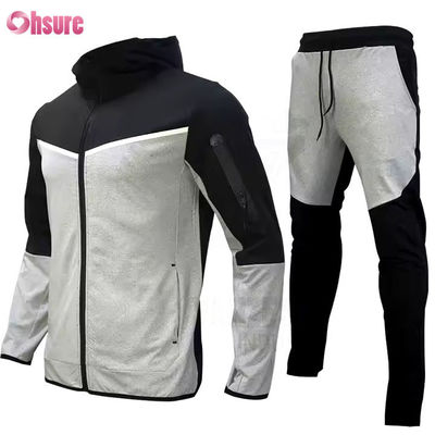 Custom Training Wear Sports 2 Pieces Sets Zipper Jogging Gym Two Piece Set for Men