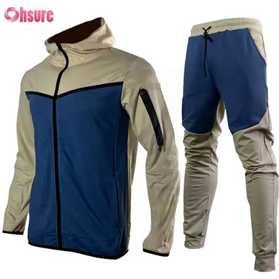 Custom Training Wear Sports 2 Pieces Sets Zipper Jogging Gym Two Piece Set for Men