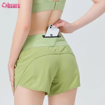 Fashion High Quality Women Active Wear Shorts Athletic Wear Women Running Shorts Nylon Spandex Gym Sweat Shorts With Pockets