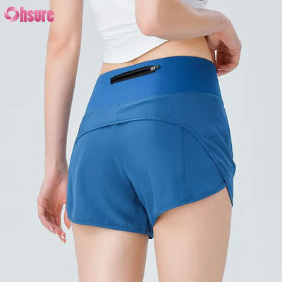 Fashion High Quality Women Active Wear Shorts Athletic Wear Women Running Shorts Nylon Spandex Gym Sweat Shorts With Pockets