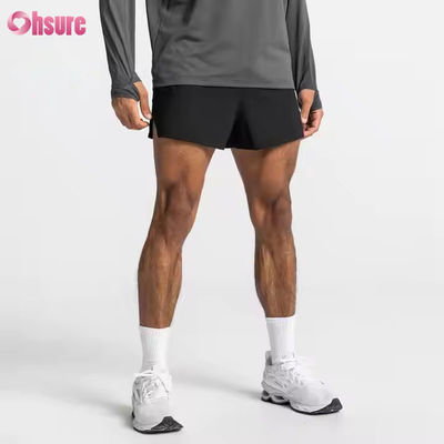 Custom Zipper Pockets Elastic Waist Sports Active Wear Mens Jacquard Print Workout Running Gym Shorts