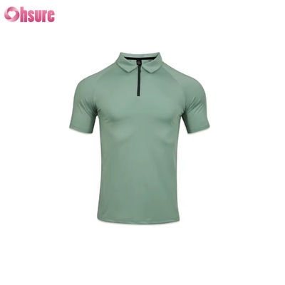 High Quality Quick Drying Ice Silk Fabric Sports Top Breathable Summer Gym Dri Muscle Fit T-shirt Men's Polo Shirt