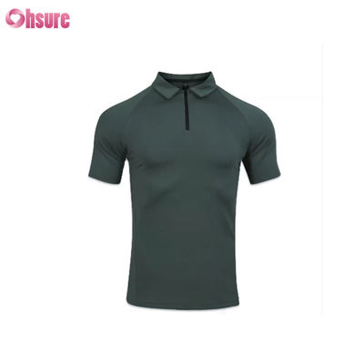 High Quality Quick Drying Ice Silk Fabric Sports Top Breathable Summer Gym Dri Muscle Fit T-shirt Men's Polo Shirt