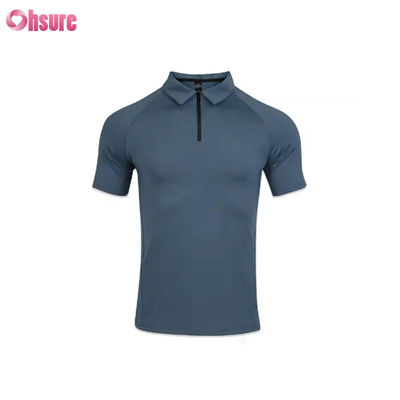 High Quality Quick Drying Ice Silk Fabric Sports Top Breathable Summer Gym Dri Muscle Fit T-shirt Men's Polo Shirt