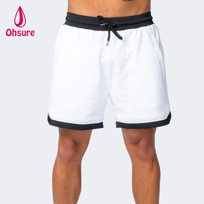 Oem Solid Color Men Summer Breathable Mesh Gym Shorts Training Workout Wear Quick Dry Gym Shorts for Men Sportswear New Shorts