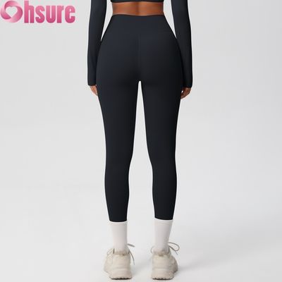 High Waist Butt-Lifting Workout Tights Elastic Waist Fitness Yoga Leggings for Outdoor Cycling Squatproof Nude Pant Skin