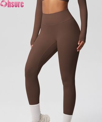 High Waist Butt-Lifting Workout Tights Elastic Waist Fitness Yoga Leggings for Outdoor Cycling Squatproof Nude Pant Skin