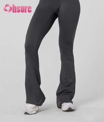 Dear-Lover Custom Logo Women's High Rise Yoga Leggings Black Solid Waist Band Both Side Pockets Moisture Wicking Workout Yoga