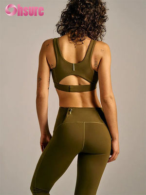 High Rise Leggings Style Gym Wear Moisture Wicking Workout Yoga Leggings Both Side Pockets Solid for Women Pants OEM Yoga Wear