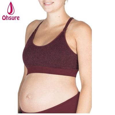 Women Maternity Clothes Yoga Wear Crop Tops Pregnant Breastfeeding Adjustable Strap Nursing Bra