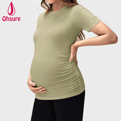 Wholesale Custom Bamboo Soft Nursing Clothing Fitness Breastfeeding Tee Maternity Tops Yoga t Shirt