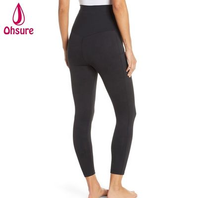 Comfortable Pregnancy Active Tights Super Soft Women Fitness Yoga Pants With Pocket Maternity Leggings