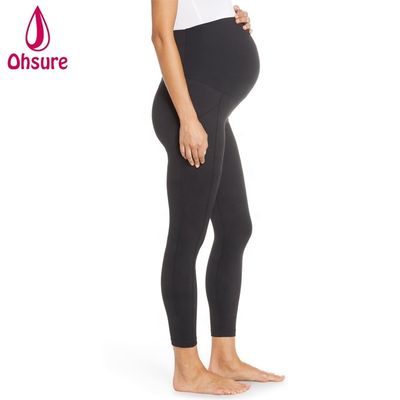 Comfortable Pregnancy Active Tights Super Soft Women Fitness Yoga Pants With Pocket Maternity Leggings