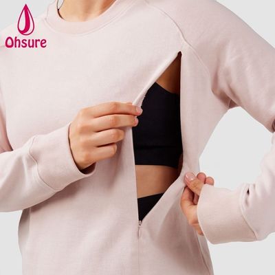 High Quality Nursing Hoodie Soft Breastfeeding Jumper Casual Sweatshirt Fitness Maternity Clothes Women Knitted Fabric 10-12days