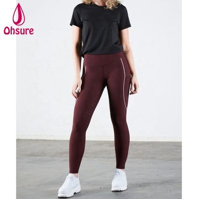 Blue Black Red Women's Equestrian Riding Breeches Elegant Touch Full Seat Silicon Wholesale Customized Horse Riding Tights