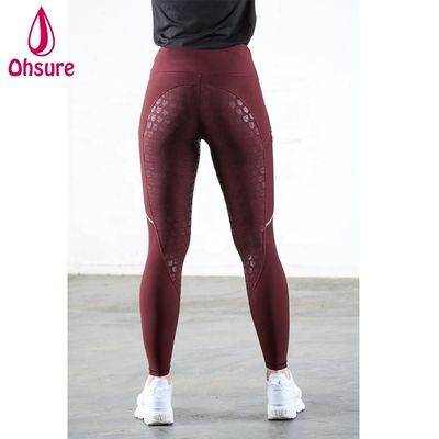 Blue Black Red Women's Equestrian Riding Breeches Elegant Touch Full Seat Silicon Wholesale Customized Horse Riding Tights