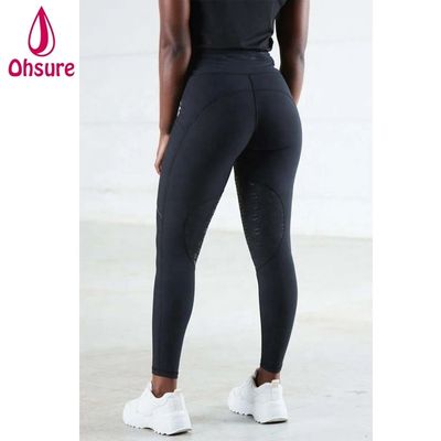 Breathable Sweat-Wicking Equestrian Show High Waist Full Seat Silicone Horseback Equestrian Women Horse Riding Breeches