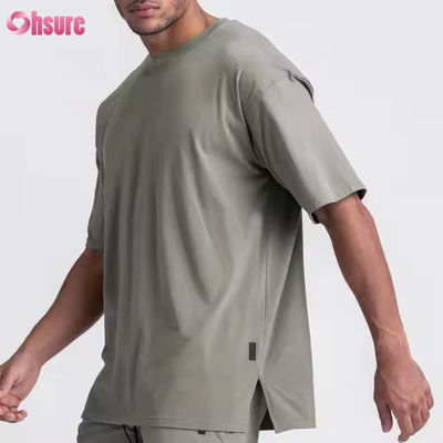 Custom logo New Design Workout Sports Wear t Shirt Men 100% Cotton Heavyweight Box Fit Running Oversize Fitness Gym Shirt