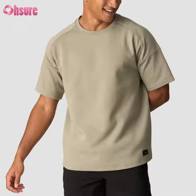 Custom Gray 100% Cotton t Shirt Heavyweight Oversized Tee Running Workout Sports Gym Shirt Men