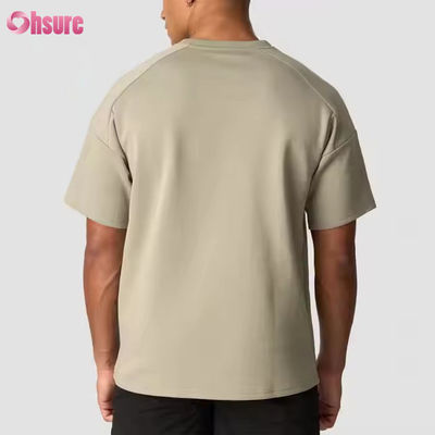 Custom Gray 100% Cotton t Shirt Heavyweight Oversized Tee Running Workout Sports Gym Shirt Men