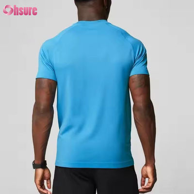Custom Polyester Spandex Lightweight Breathable Slim Muscle Fitted Sports Gym t Shirt for Men