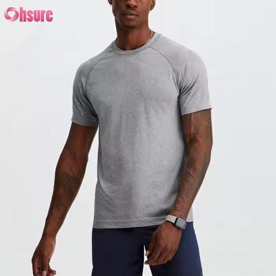 Custom Polyester Spandex Lightweight Breathable Slim Muscle Fitted Sports Gym t Shirt for Men