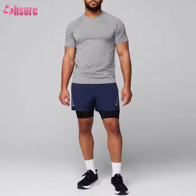 Custom Polyester Spandex Lightweight Breathable Slim Muscle Fitted Sports Gym t Shirt for Men