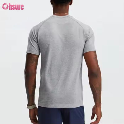 Custom Polyester Spandex Lightweight Breathable Slim Muscle Fitted Sports Gym t Shirt for Men