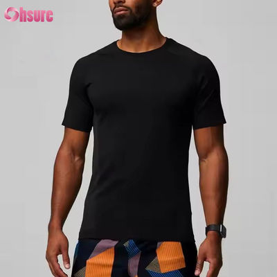 Custom Polyester Spandex Lightweight Breathable Slim Muscle Fitted Sports Gym t Shirt for Men