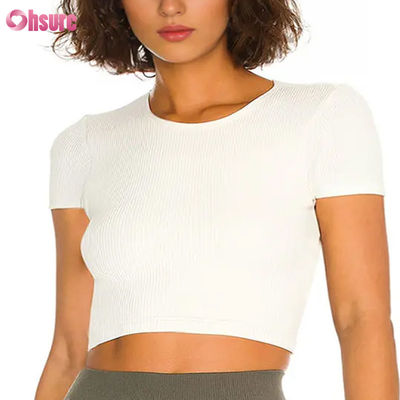 Breathable Quick Dry Naked Feeling High Elastic Beautiful Back Female Sports T-shirt Fitness Workout Running Shirts for Women