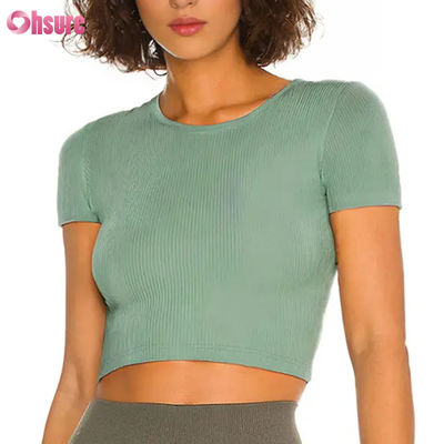 Breathable Quick Dry Naked Feeling High Elastic Beautiful Back Female Sports T-shirt Fitness Workout Running Shirts for Women
