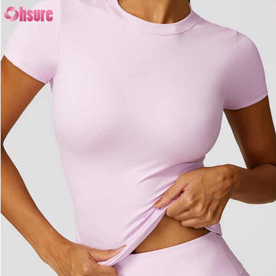 2024 Summer New Women's Fashion Sport T-Shirt Eco-Friendly Short Sleeve Hot Sales Popular Blank Plain Clothing