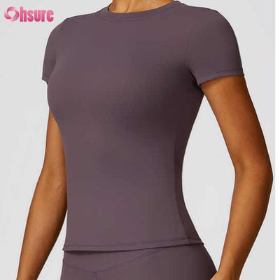 2024 Summer New Women's Fashion Sport T-Shirt Eco-Friendly Short Sleeve Hot Sales Popular Blank Plain Clothing