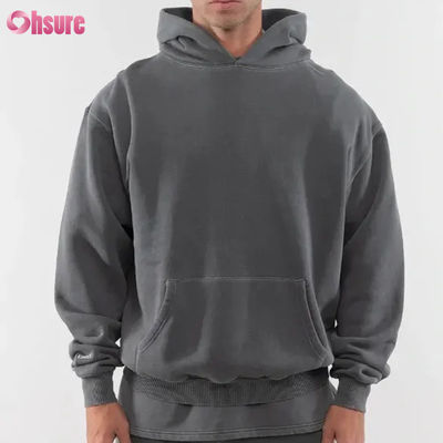 New Fashion Custom Good Quality Heavy Weight Hoodie Blank Plain 80 Cotton 20 Polyester 480 Gsm Oversized Warm Hoodie No String