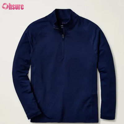 Men's High Quality Super Fashion Half Zip Pullover Comfortable White Quarter Zip Pullover Embroidery Stylish Sport for Winter