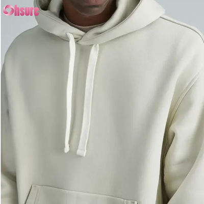 High Quality Oversize Men's Athletic Hoodie Wholesale Sports Fashion with Solid Color Hooded Collar Custom Logo Screen Print