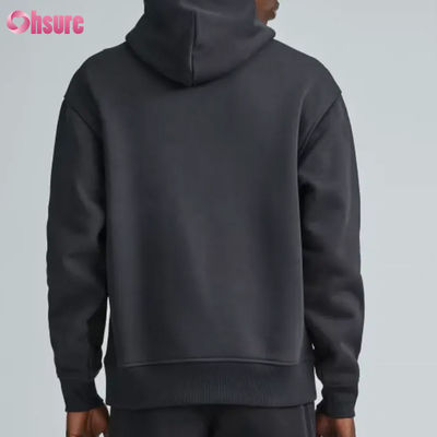 High Quality Oversize Men's Athletic Hoodie Wholesale Sports Fashion with Solid Color Hooded Collar Custom Logo Screen Print