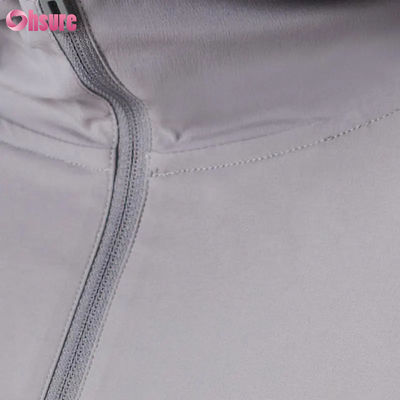 High Quality Polyester Men's Sports Pullover Hoodie Half Zip Design Waterproof and Light Performance Solid Pattern