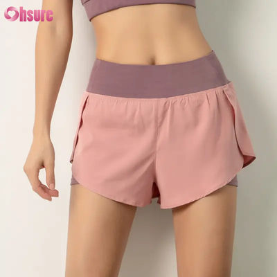 Women's High Quality 2-in-1 Workout Shorts Lightweight Quick-Dry Gym Athletic Training Yoga Short with Phone Pocket Breathable
