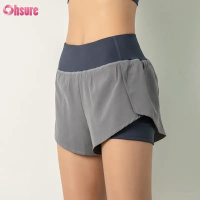Women's High Quality 2-in-1 Workout Shorts Lightweight Quick-Dry Gym Athletic Training Yoga Short with Phone Pocket Breathable