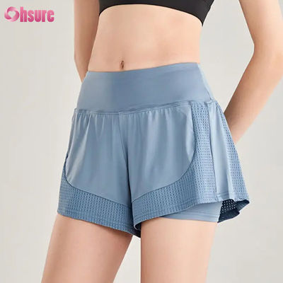 Women's High Waist Seamless Fitness Workout Shorts Breathable Sports Running Training Jogging Shorts Wholesale